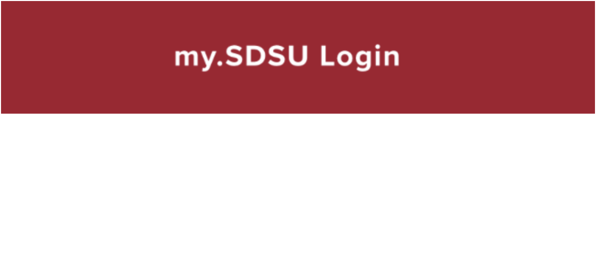 Logging into my.SDSU