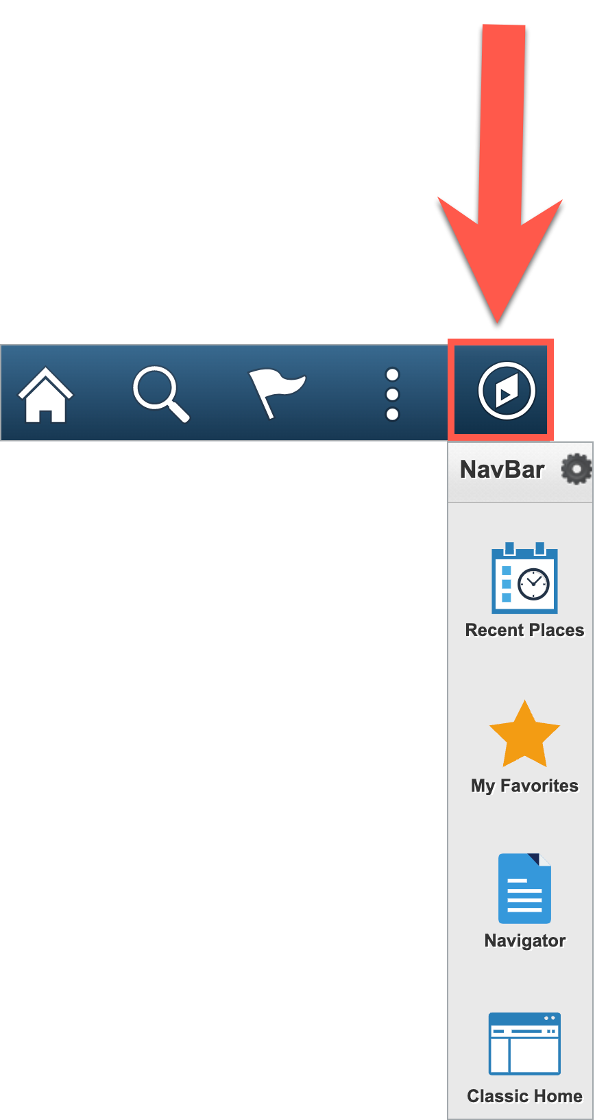Nav Bar illustrations location of navbar button