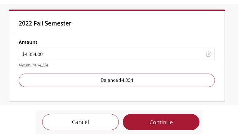 Select Payment Amount