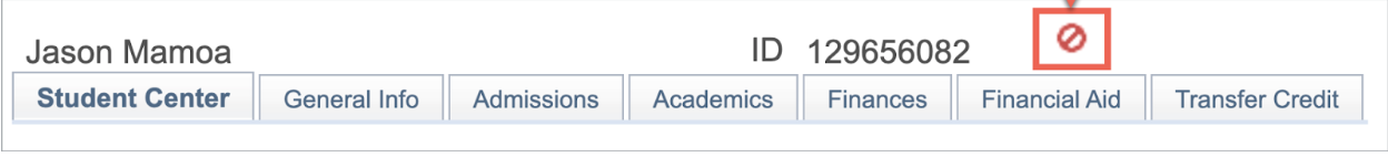 Service Indicators on student record