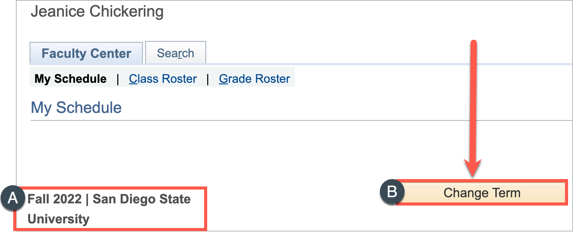 How Do I Find My Classes for a Specific Term? my.SDSU