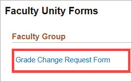 Grade Change Request Form