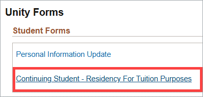 Student Forms