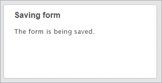 Saving form