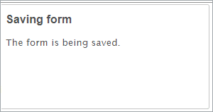 Saving Form Message