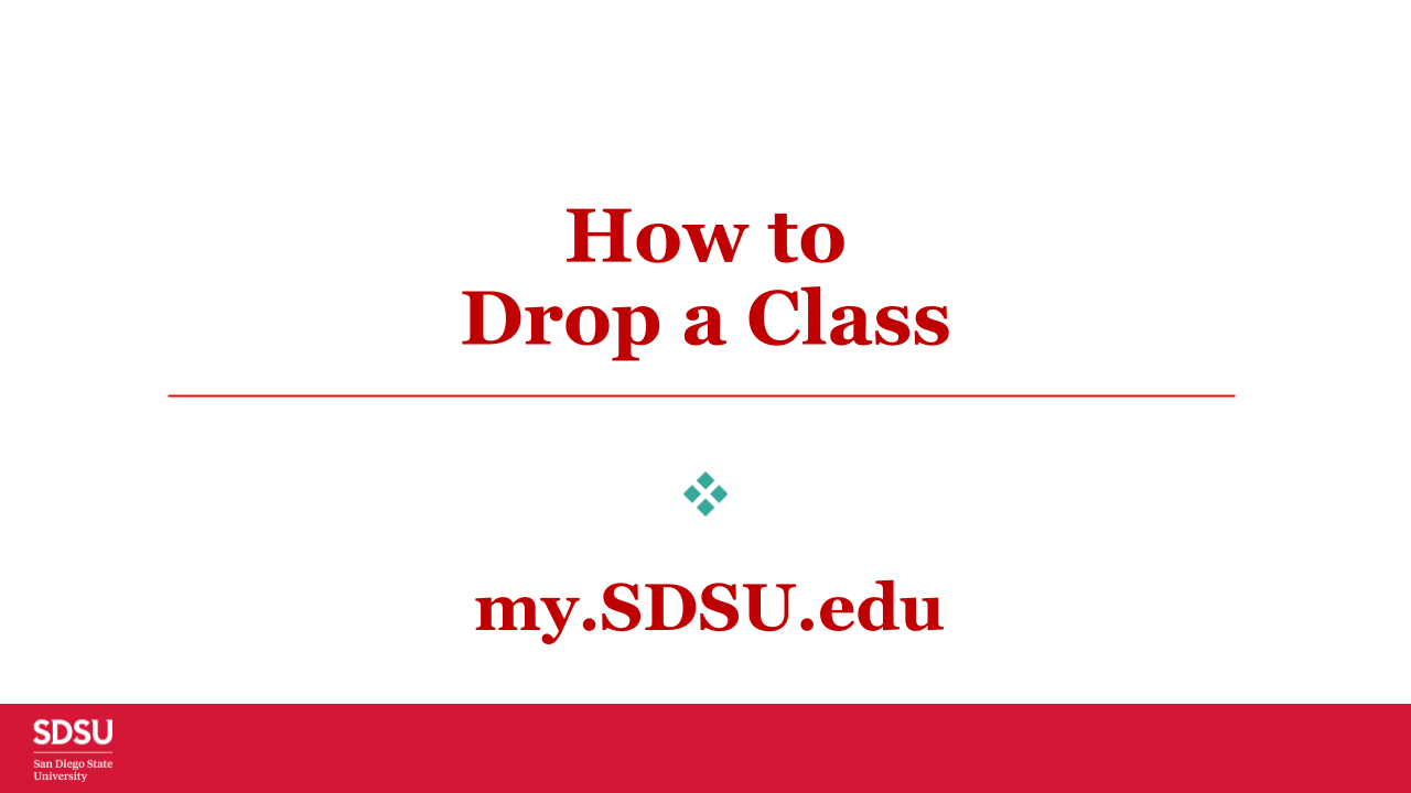 How to Drop a Class