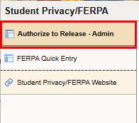 Authorize to Release - Admin link