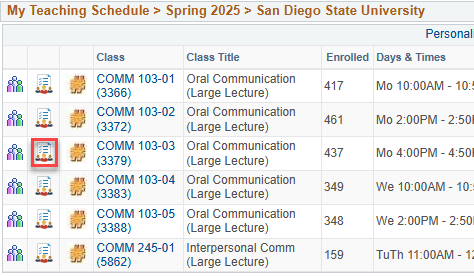 Access Engagement Roster by Course