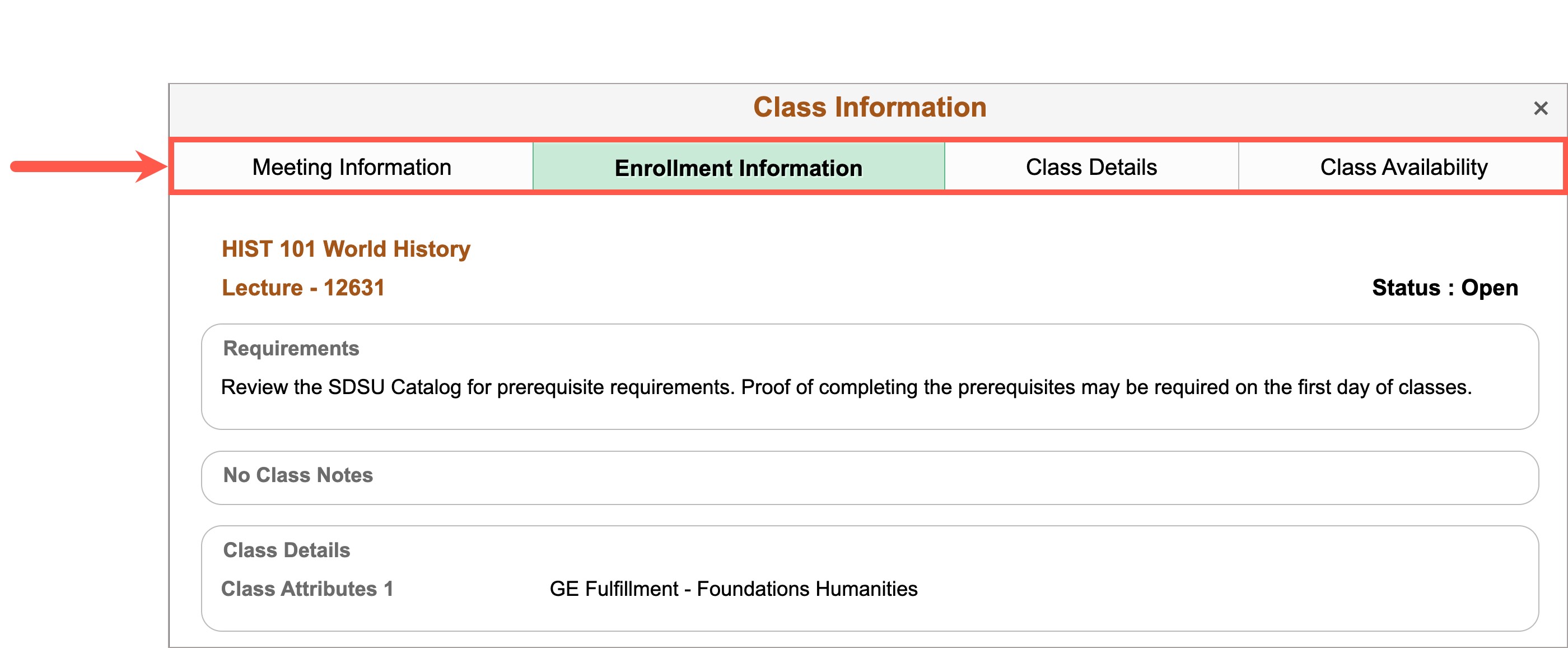 Enrollment Information