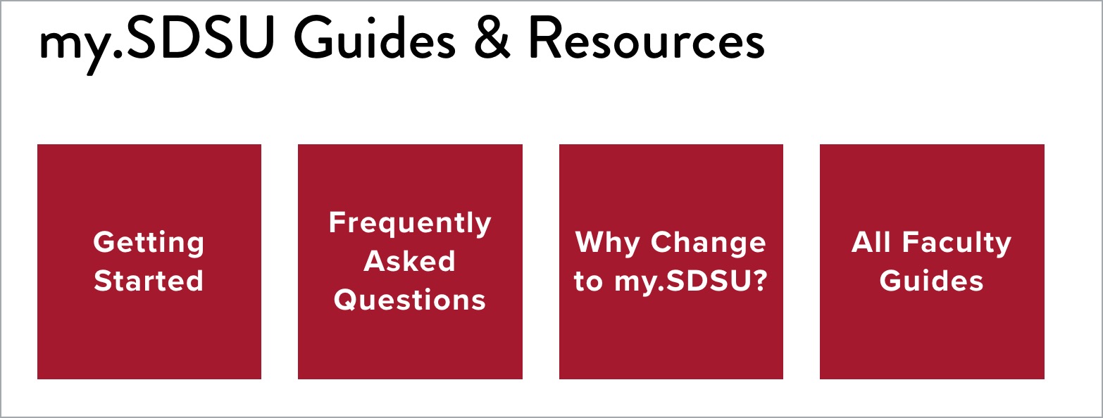 my.SDSU resources and guides