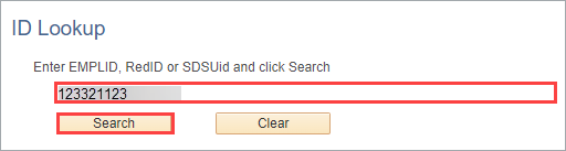 ID Lookup Search Bar