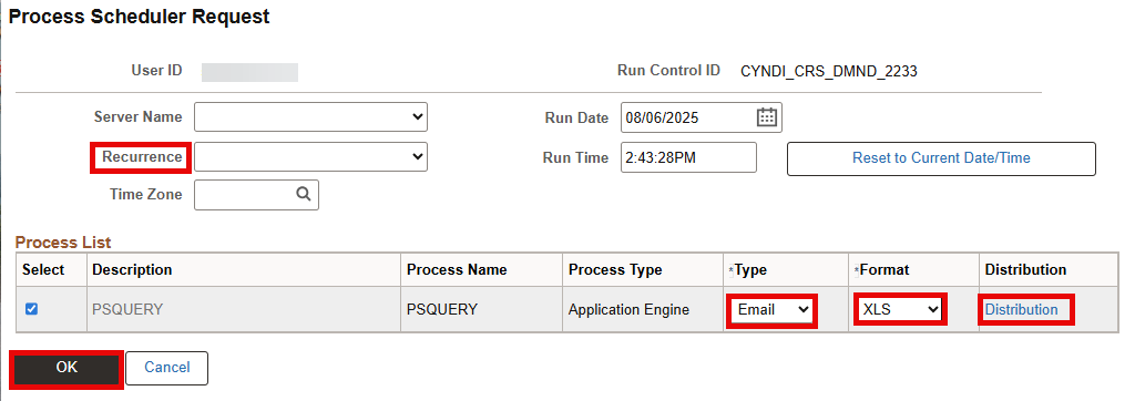 Schedule Query Step 6