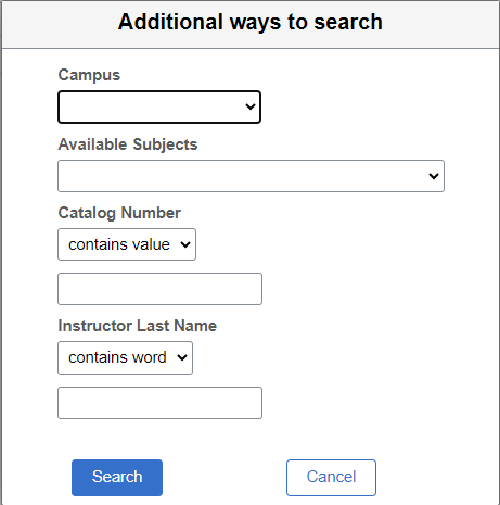 Additional Ways to Search 