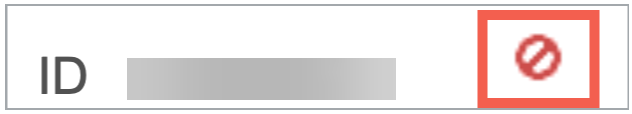 service indicator ID (blurred)