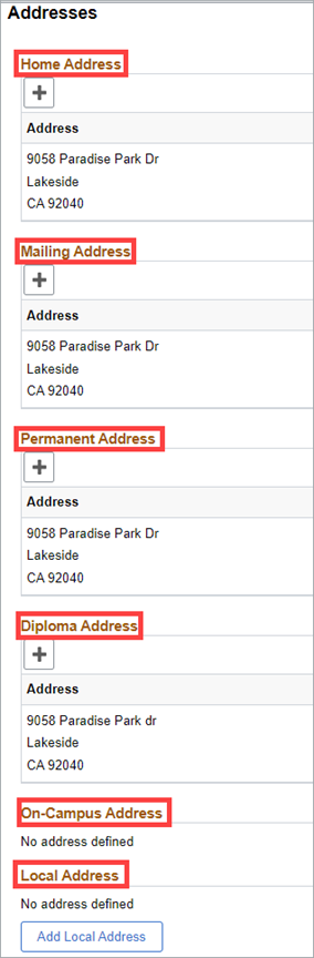 Address types