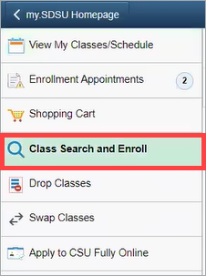 Class Search and Enroll