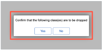 Drop Class Confirm